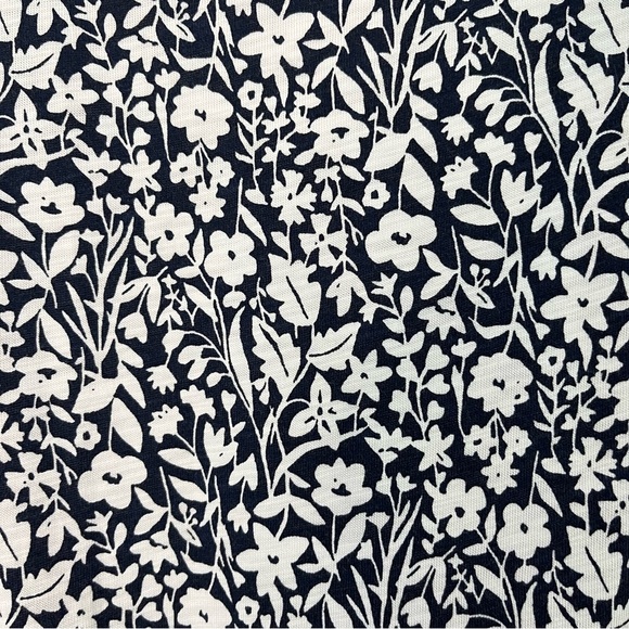 BODEN US 2R Trim Detail Jersey Midi Dress navy blue floral 0521 - Picture 12 of 15